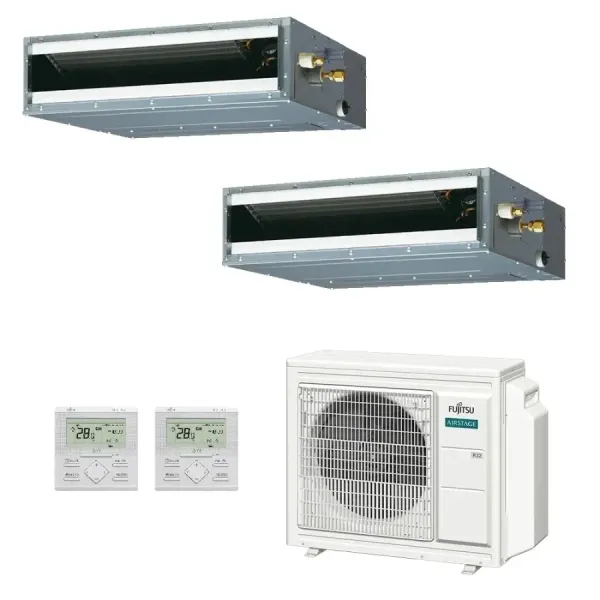 Klimaanlage Fujitsu Duo Split 18+18 Kanalisierbar AOEG30KBTA4