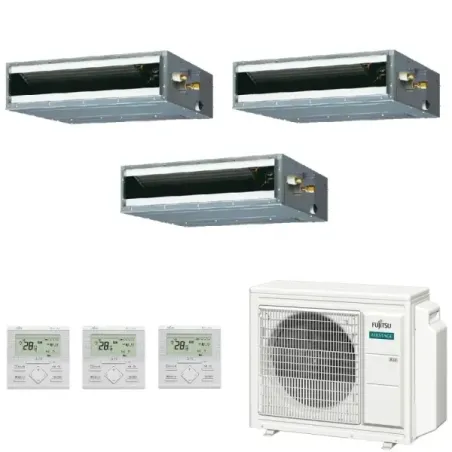 Klimaanlage Fujitsu Trio Split 9+9+18 KL-Kanal AOEG30KBTA4