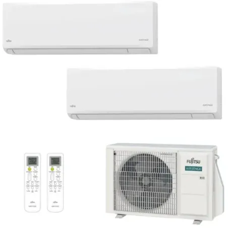 Klimaanlage Fujitsu Duo Split 7+12 KN AOEG18KBCA2 Wand WiFi