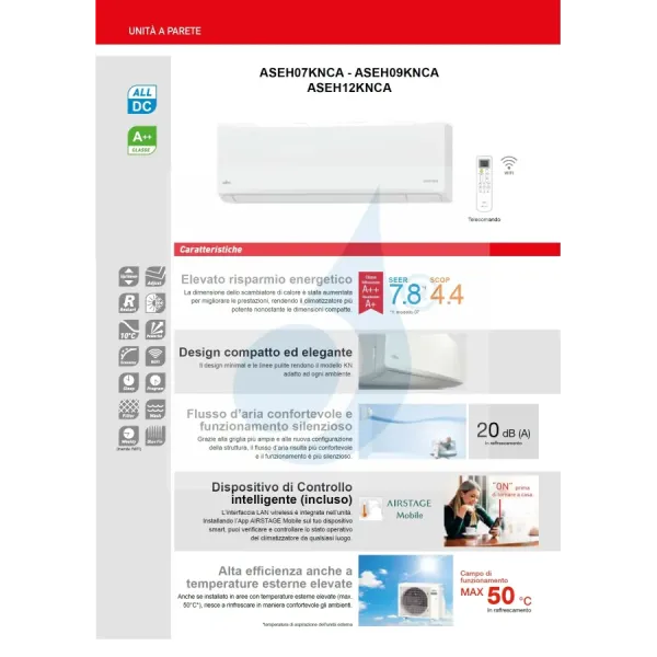 Klimaanlage Fujitsu Trio Split 7+12+12 KN WiFi AOEG30KBTA4