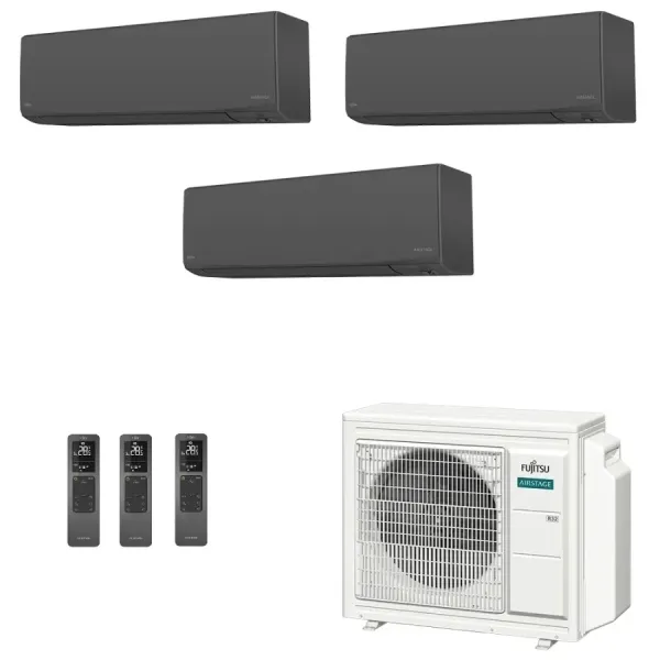 Klimaanlage Fujitsu Trio Split 7+7+15 KJ-B WiFi AOEG18KBCA3
