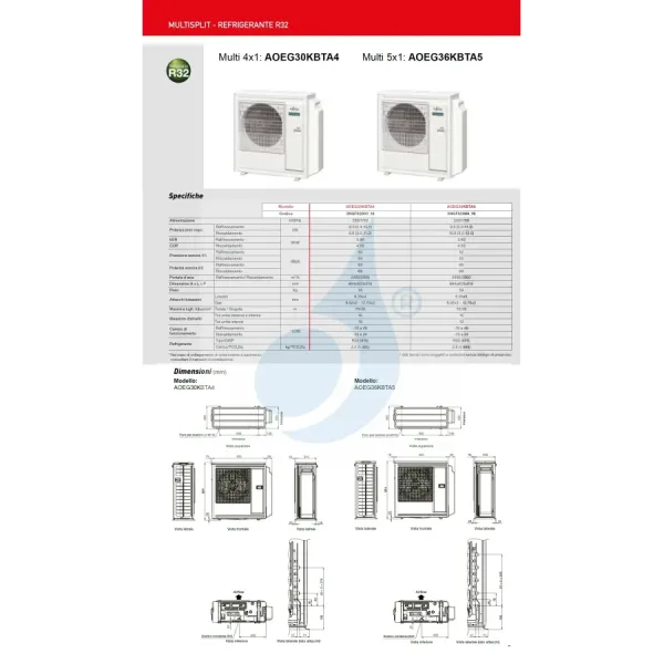 Klimaanlage Fujitsu Trio Split 7+12+12 KJ-B WiFi AOEG30KBTA4