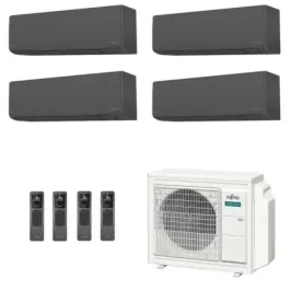Fujitsu Quadri Split 7+12+15+15 KJ-B WiFi AOEG30KBTA4 Schwarz