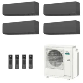 Fujitsu Quadri Split 9+9+15+15 KJ-B WiFi AOEG36KBTA5 Schwarz