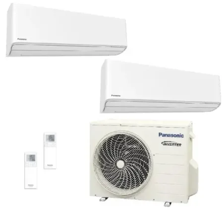 Klimageräte Panasonic Duo Split  Z Etherea WiFi 5000+9000 Btu Btu mit externer Einheit 12000 Btu CU-2Z35CBE Inverter-Hocheffizie