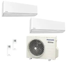 Klimageräte Panasonic Duo Split  Z Etherea WiFi 7000+7000 Btu Btu mit externer Einheit 15000 Btu CU-2Z41CBE Inverter-Hocheffizie