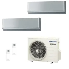 Klimageräte Panasonic Duo Split  XZ Etherea WiFi 12000+12000 Btu Btu mit externer Einheit 18000 Btu CU-2Z50CBE Inverter-Hocheffi