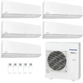 Klimageräte Panasonic Penta Split  Z Etherea WiFi 7+7+7+7+12 Btu Btu mit externer Einheit 30000 Btu CU-5Z90CBE Inverter-Hocheffi