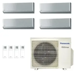 Klimageräte Panasonic Quadri Split  XZ Etherea WiFi 9000+9000+9000+12000 Btu Btu mit externer Einheit 24000 Btu CU-4Z68CBE Inver
