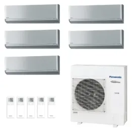 Klimageräte Panasonic Penta Split  XZ Etherea WiFi 7+7+7+7+12 Btu Btu mit externer Einheit 30000 Btu CU-5Z90CBE Inverter-Hocheff