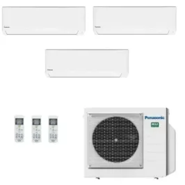 Klimageräte Panasonic Trio Split  TZ Kompakt WiFi 5000+5000+5000 Btu Btu mit externer Einheit 18000 Btu CU-3Z52CBE Inverter-Hoch