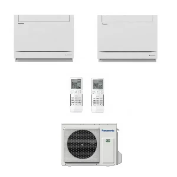 Klimageräte Panasonic Duo Split  Console WiFi 9000+12000 Btu mit externer Einheit 15000 Btu CU-2Z41CBE Wärmepumpe mit Inverterte