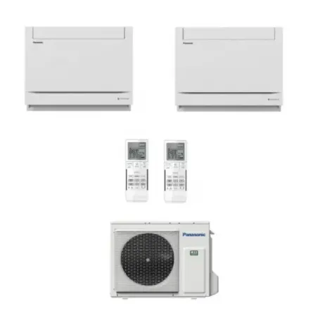 Klimageräte Panasonic Duo Split  Console WiFi 12000+12000 Btu mit externer Einheit 18000 Btu CU-2Z50CBE Wärmepumpe mit Invertert