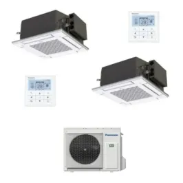 Klimageräte Panasonic Duo Split  60 x 60 4 wege WiFi Optional 9000+12000 Btu mit externer Einheit 15000 Btu CU-2Z50CBE Wärmepump