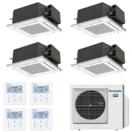 Klimageräte Panasonic Quadri Split  60 x 60 4 wege WiFi Optional 9000+9000+9000+12000 Btu mit externer Einheit 28000 Btu CU-4Z80