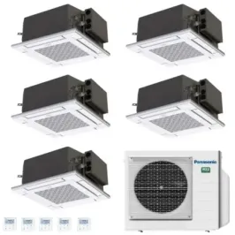 Klimageräte Panasonic Penta Split  60 x 60 4 wege WiFi Optional 9+9+9+9+9 Btu mit externer Einheit 30000 Btu CU-5Z90CBE Wärmepum