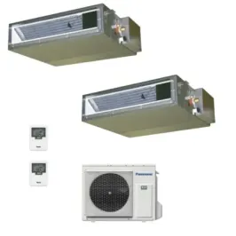 Klimageräte Panasonic Duo Split  Geringe Prävalenz WiFi Optional 12000+12000 Btu mit externer Einheit 15000 Btu CU-2Z50CBE Wärme