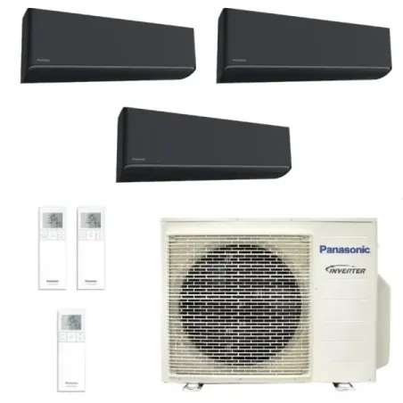 Klimageräte Panasonic Trio Split  XZ-H Etherea WiFi 7000+7000+15000 Btu Btu mit externer Einheit 24000 Btu CU-3Z68CBE Inverter-H