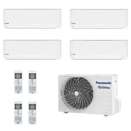Klimageräte Panasonic Quadri Split  TZ Kompakt WiFi 5000+5000+5000+5000 Btu mit externer Einheit 24000 Btu CU-4Z68CBE Inverter-H