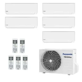 Klimageräte Panasonic Penta Split  TZ Kompakt WiFi 9+9+9+9+12 Btu mit externer Einheit 30000 Btu CU-5Z90CBE Inverter-Hocheffizie