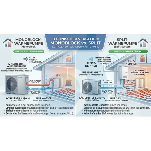 Hisense Wärmepumpe Split Einzelphase 10.0 kW R290 A+++ Serie Hydrospli