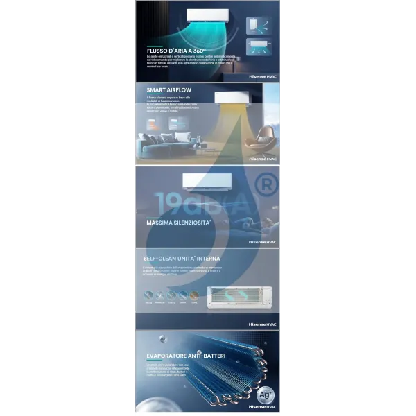 Klimaanlagen Hisense Trio Split 12+18+18 Hi Comfort 5AMW105U4RQC