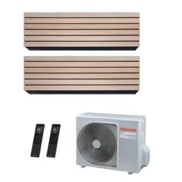 Toshiba Duo Split 12+12 Btu Daiseikai 10 WOOD RAS-2M14G3AVG-E