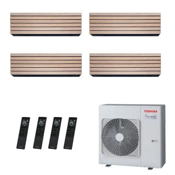 Toshiba Quadri Split 9+9+9+12 Btu Daiseikai 10 WOOD RAS-4M27G3AVG-E