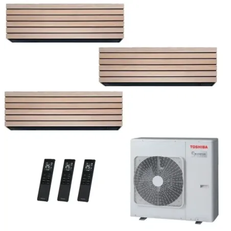 Toshiba Trio Split 12+12+12 Btu Daiseikai 10 WOOD RAS-5M34G3AVG-E1