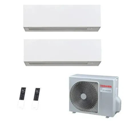 Toshiba Duo Split 9+9 Btu Daiseikai 10 WHITE RAS-2M14G3AVG-E
