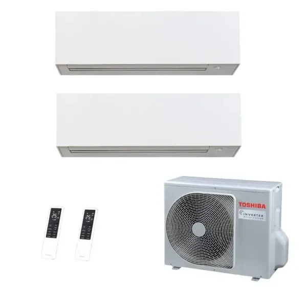 Toshiba Duo Split 12+12 Btu Daiseikai 10 WHITE RAS-2M14G3AVG-E