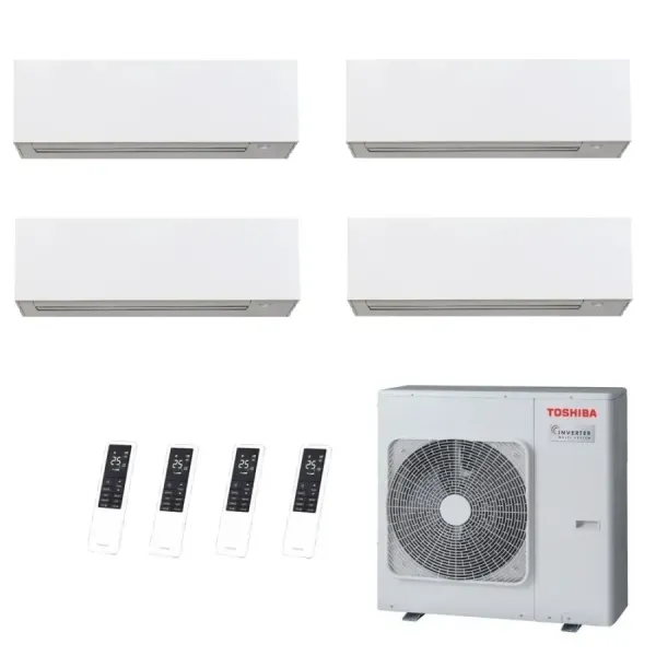 Toshiba Quadri Split 12+12+12+12 Btu Daiseikai 10 WHITE RAS-5M34G3AVG-