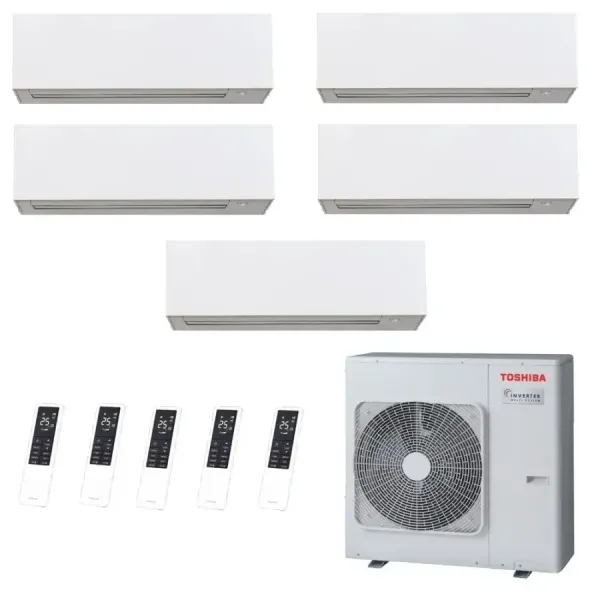 Toshiba Penta Split 9+9+9+12+12 Btu Daiseikai 10 WHITE RAS-5M34G3AVG-E