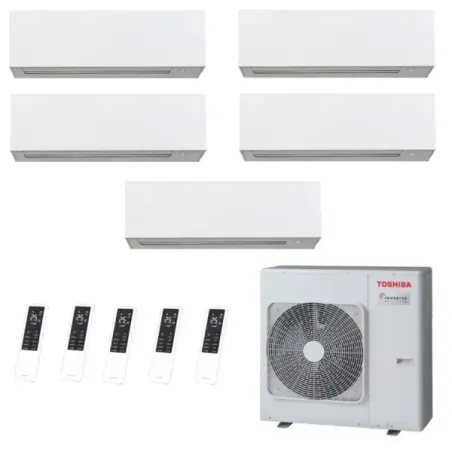 Toshiba Penta Split 12+12+12+12+12 Btu Daiseikai 10 WHITE RAS-5M34G3AV