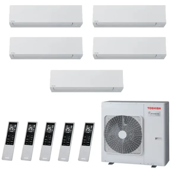 Toshiba Penta Split 9+9+9+12+12 Btu Shorai Edge RAS-5M34G3AVG-E1
