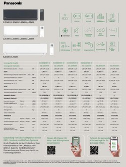 Klimaanlagen Panasonic Mono Split 4.2 kW Weiß CS-Z42ZKEW CU-Z42ZKE