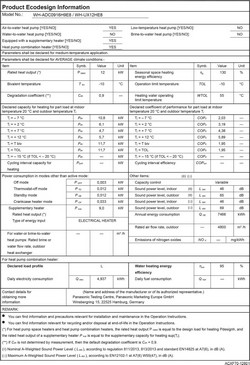 Panasonic Wärmepumpe KIT-AXC12HE8 12 kW 400 v Aquarea T-CAP