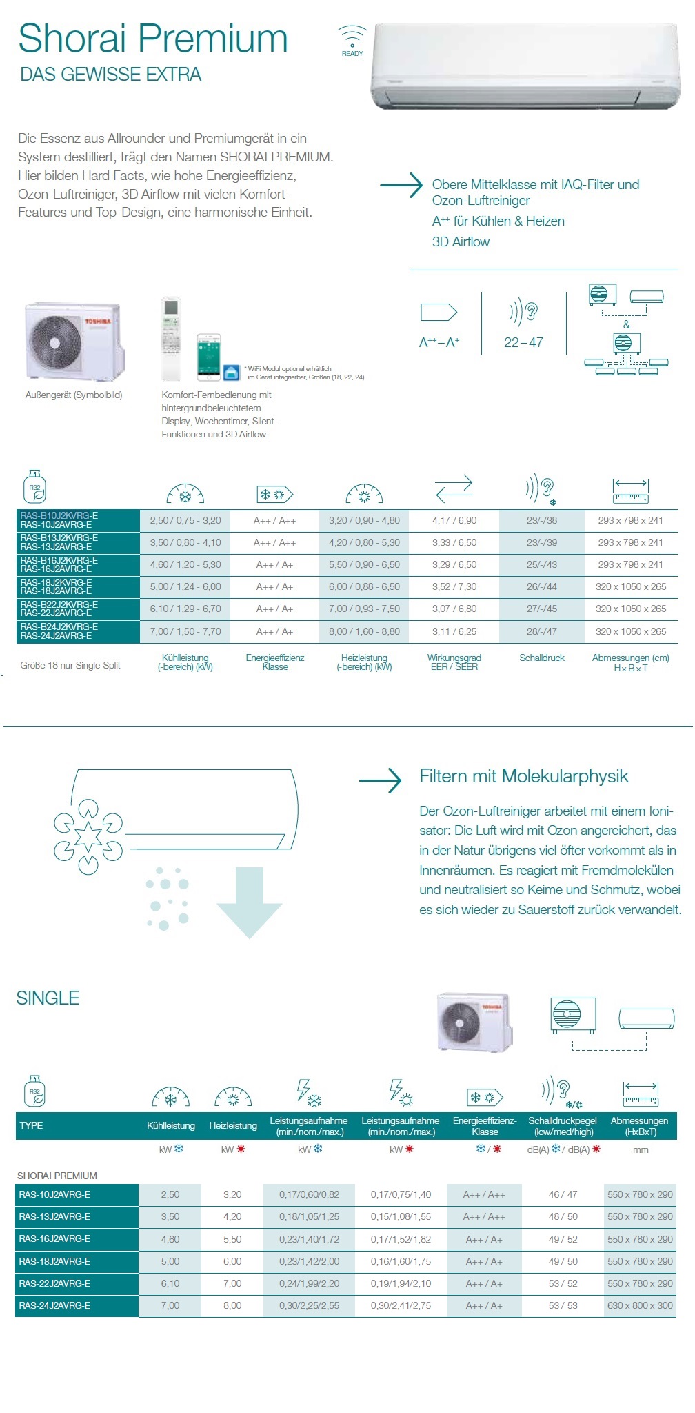 Klimageräte Toshiba Mono Split 9000 Daiseikai Light RAS-B10J2KVRG-E